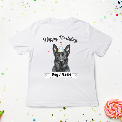 Custom Birthday Black German Shepherd T-Shirt