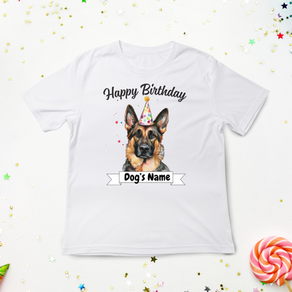 Custom Birthday German Shepherd T-Shirt