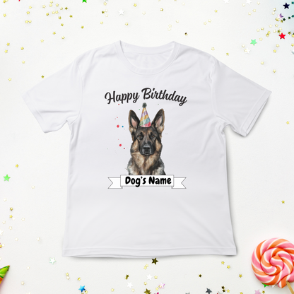 Custom Birthday Sable German Shepherd T-Shirt