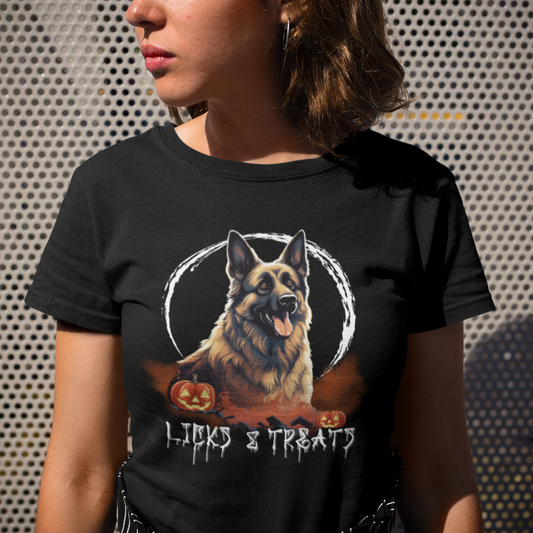 German Shepherd T-shirt “Licks and Treats”