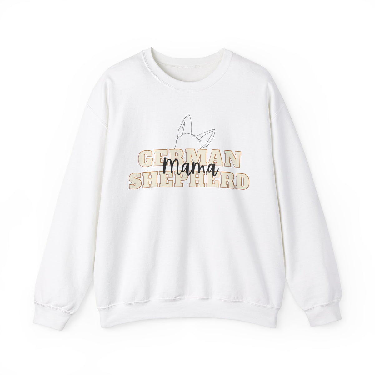 German Shepherd Mama sweatshirt with front graphic design