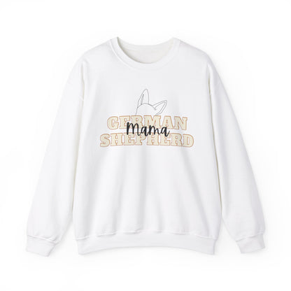 German Shepherd Mama sweatshirt with front graphic design
