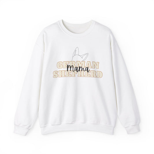 German Shepherd Mama sweatshirt with front graphic design