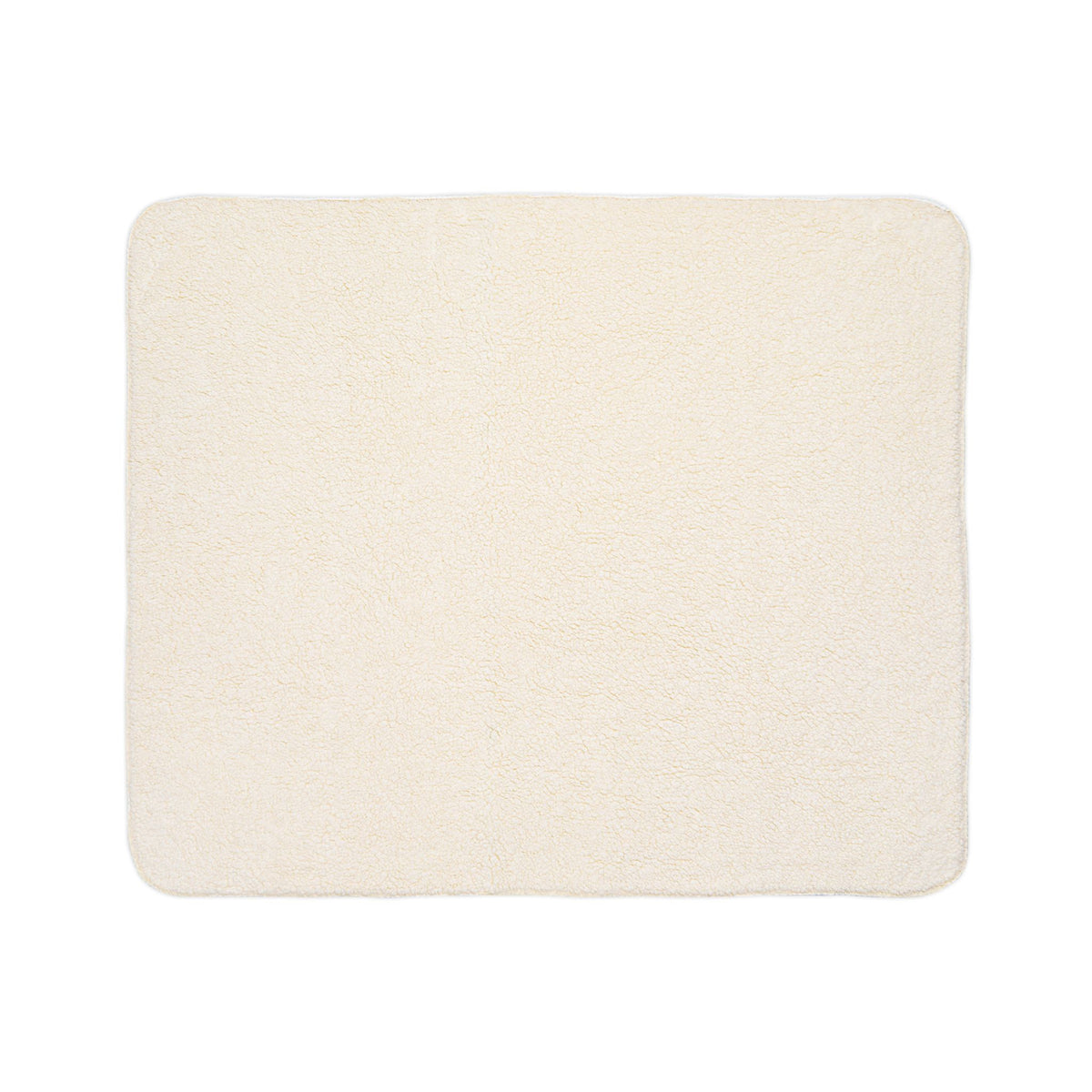 Beige backing of German Shepherd Valentine's blanket with pink hearts, plain reverse side