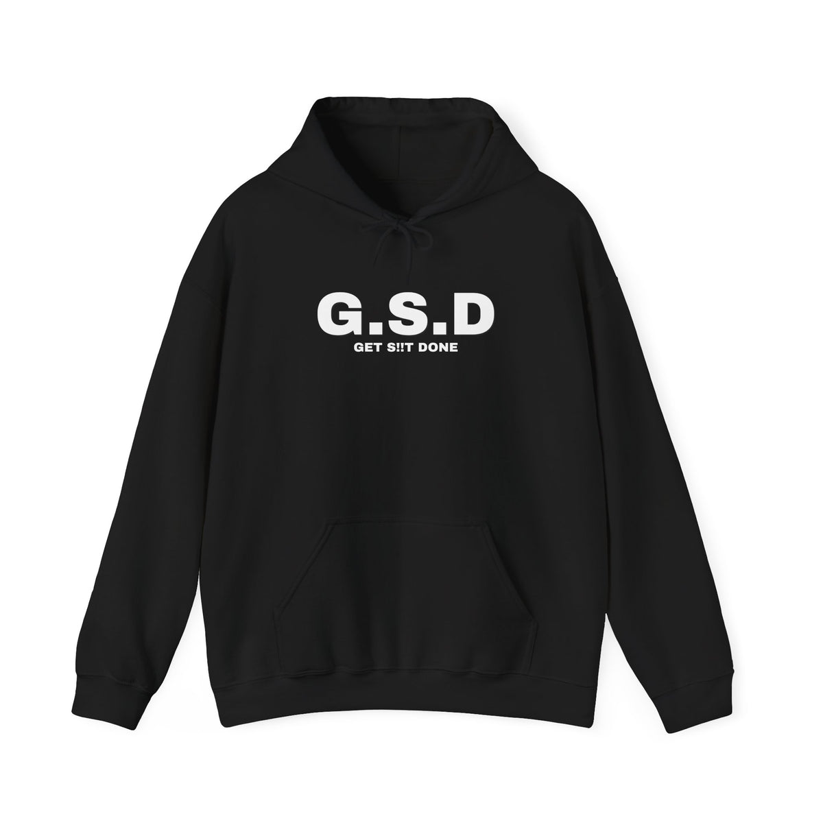 Black GSD Get It Done German Shepherd hoodie front view