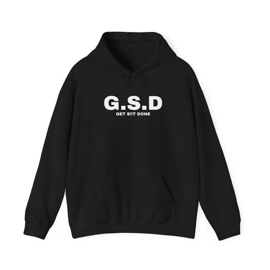 Black GSD Get It Done German Shepherd hoodie front view