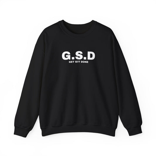 Black GSD Get It Done German Shepherd sweatshirt front view