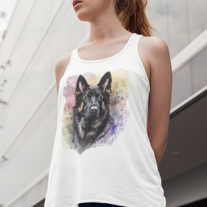 Long coat GSD Watercolor Tank top