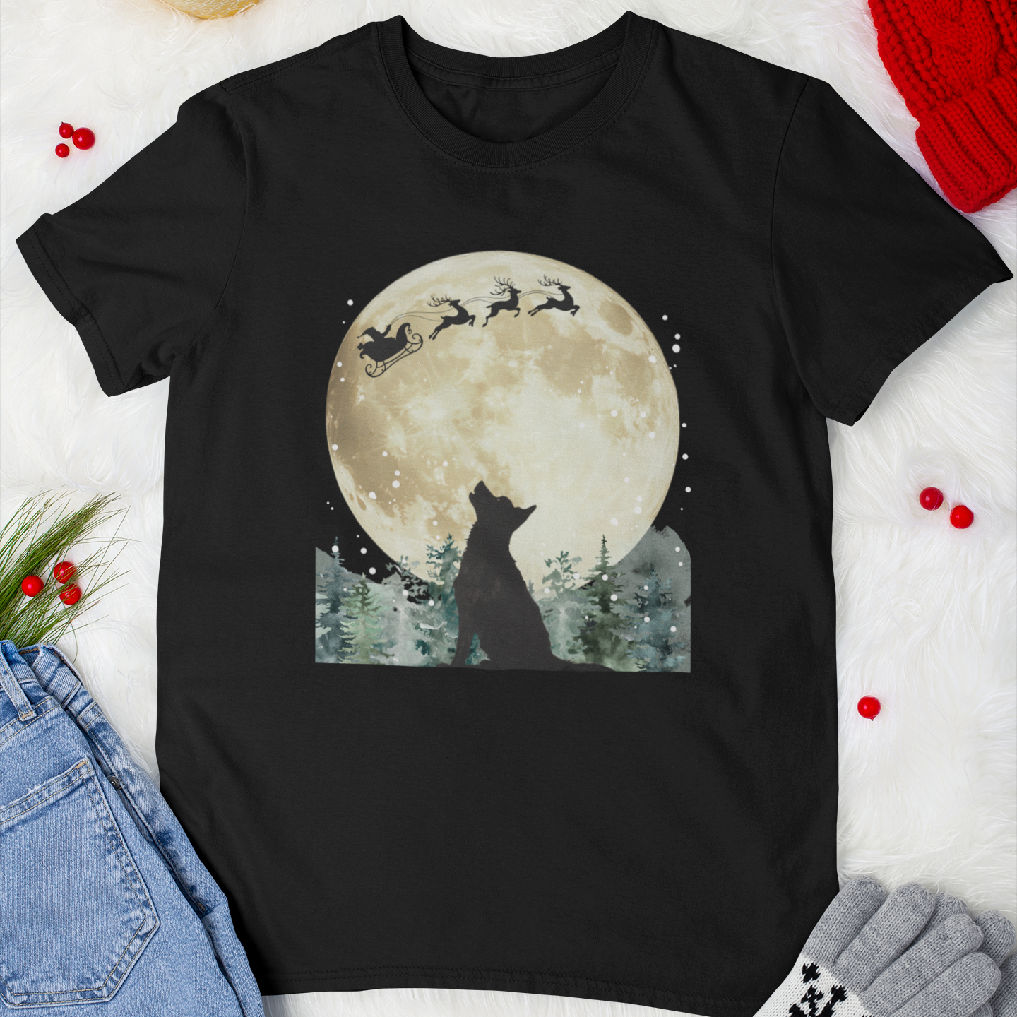 Christmas Night GSD T-Shirt