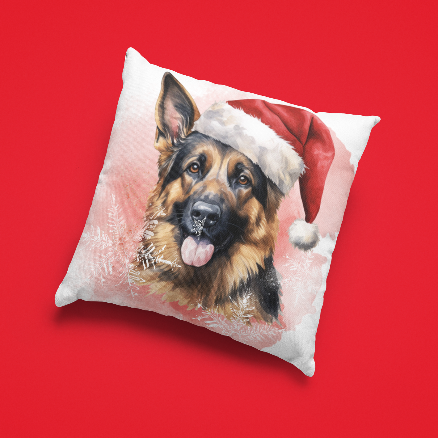 German Shepherd Christmas Pillow