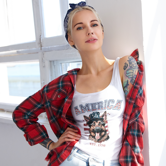 German Shepherd Dog 'America' Women's Tank Top