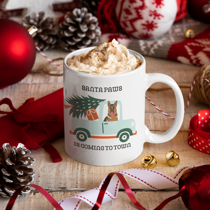 Santa Paws GSD Mug