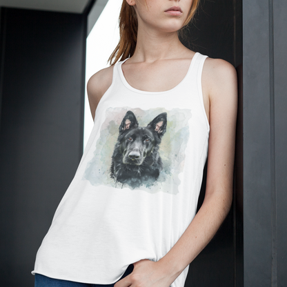 Black GSD Watercolor Tank Top