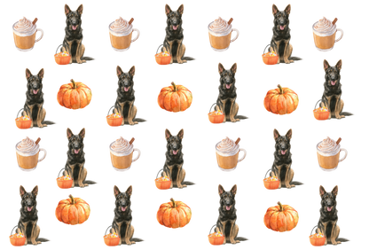 Pumpkin Spice Sable GSD Pajama Pants