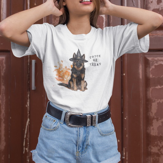 Long Hair German Shepherd Witch T-Shirt