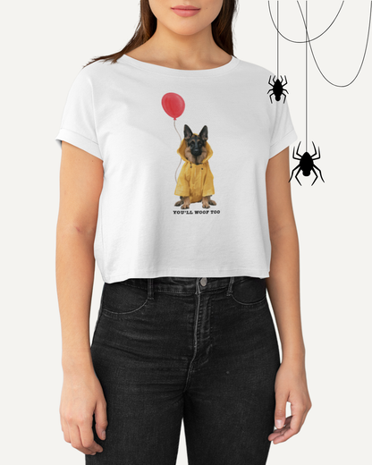 You'll Woof Too German Shepherd Halloween Crop Top