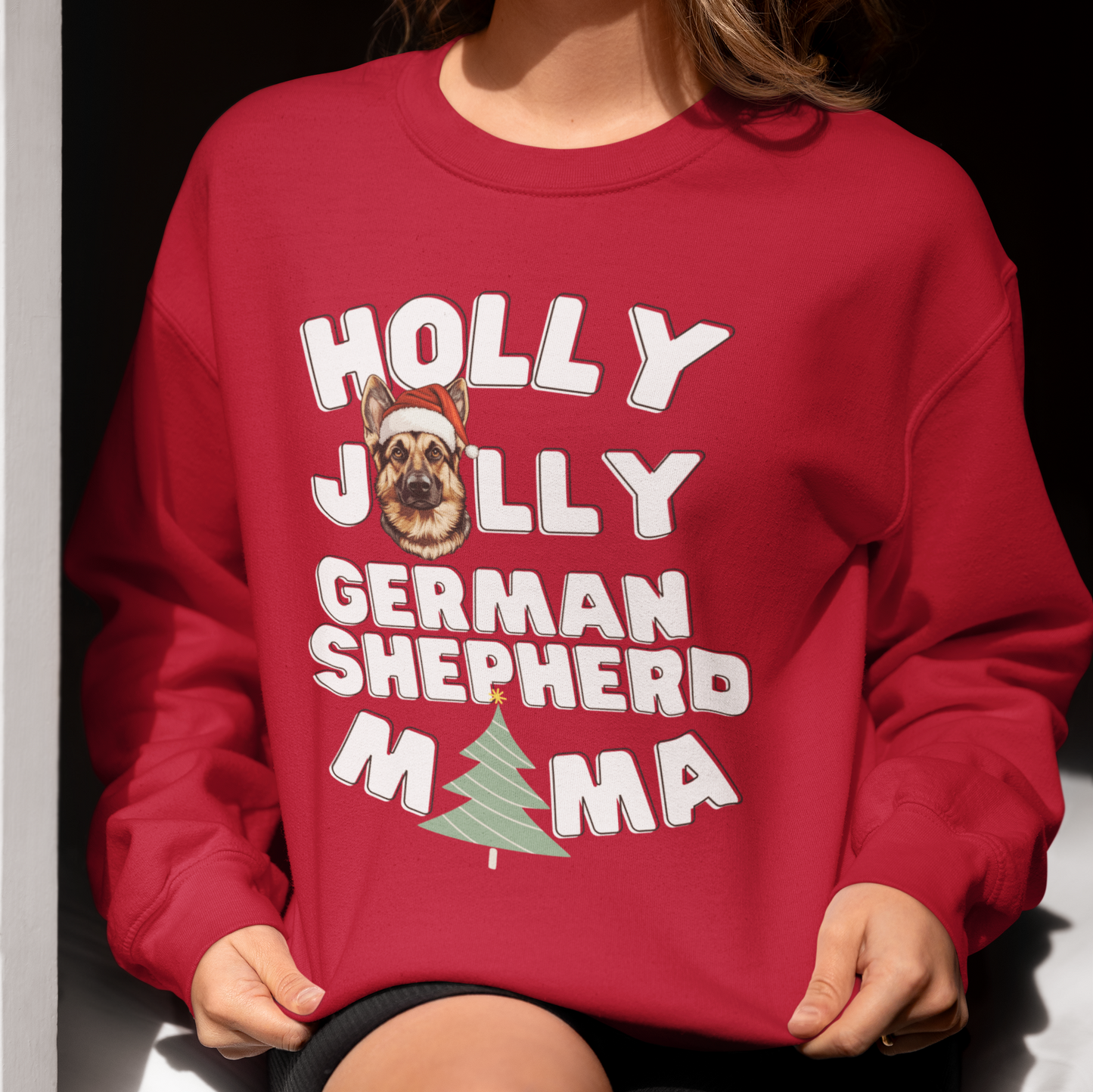 Holly Jolly GSD Mama Sweater