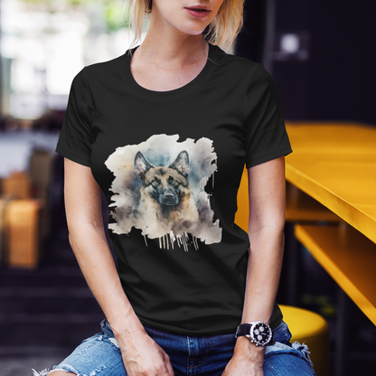 German Shepherd Dog  T-Shirt Women's Watercolor Shirt