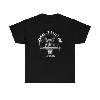 Black men's Deutscher Schäferhund t-shirt with vintage German Shepherd Dog GSD design