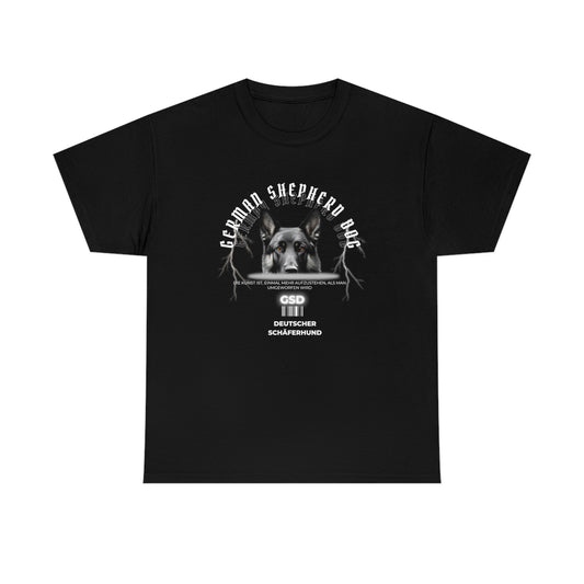 Black men's Deutscher Schäferhund t-shirt with vintage German Shepherd Dog GSD design
