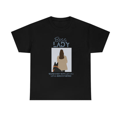 Black Boss Lady German Shepherd women's t-shirt, dog mom gift tee
