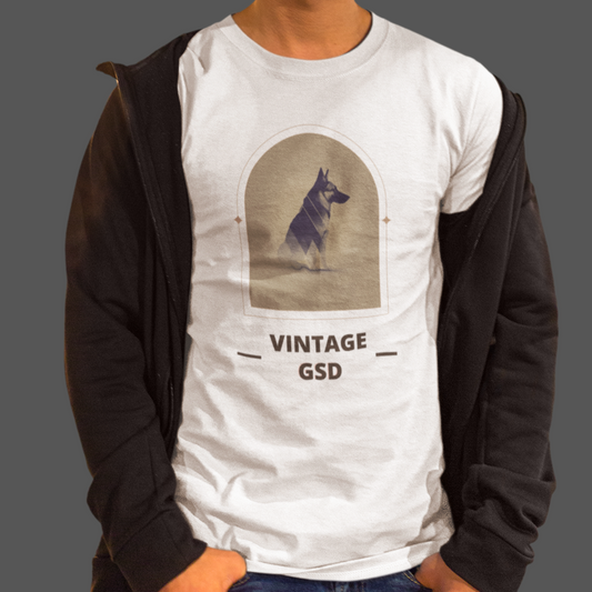 German Shepherd Dog T-Shirt -Vintage Men's Shirt